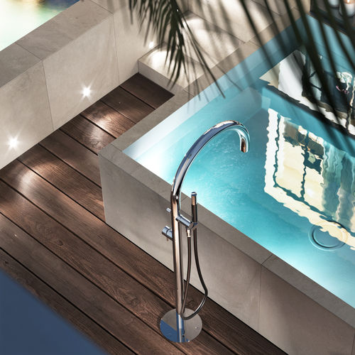 Colonna doccia da esterno - ORIGO BATHTUB: C40V.HF.ME - Fontealta - in acciaio inossidabile / su piede / contemporanea