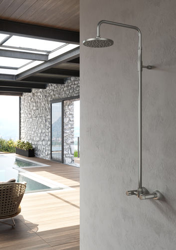 Doccia da esterno per piscina - WATERLINE : W010 - Fontealta - in acciaio inossidabile 316L / per uso residenziale / contract