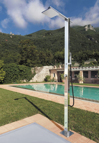 Doccia da giardino per piscina - SQUARE SHOWER: Q86.ME - Fontealta - in acciaio inossidabile