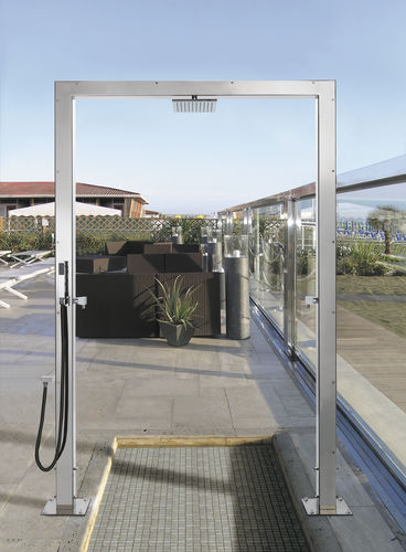Doccia da giardino per piscina - LARES SHOWER BRIDGE: PQ80 - Fontealta - in acciaio inossidabile