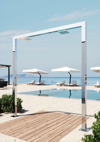 Doccia da giardino per piscina - LARES SHOWER BRIDGE: PQ80.2 - Fontealta - in acciaio inossidabile