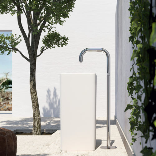 Miscelatore per lavabo - BOSS: B40L.M - Fontealta - a pavimento / in acciaio inossidabile / da esterno