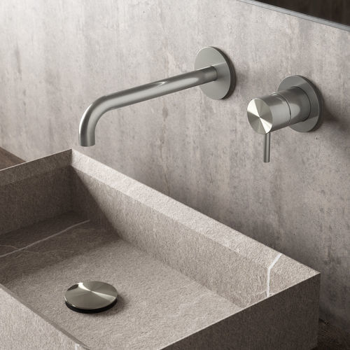 Miscelatore per lavabo - TWIGGY : W2MP.2.Y - Fontealta - da parete / da incasso / in acciaio inossidabile 316L