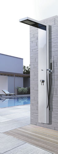 Doccia da giardino per piscina - IN&OUT SHOWER: P22.ME - Fontealta - in acciaio inossidabile