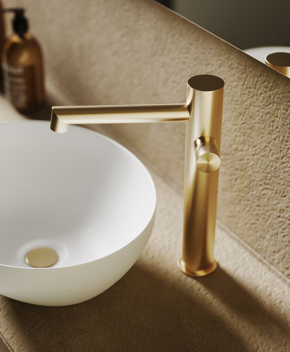 Miscelatore per lavabo - FLAMINGO F50H - Fontealta - da appoggio / in acciaio inossidabile / da interno