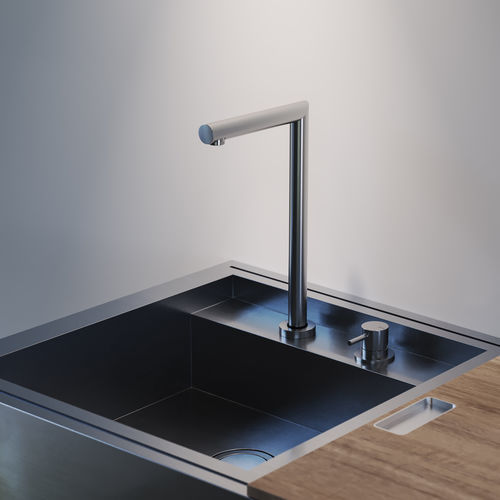 Miscelatore da appoggio - K2M.LT - Fontealta - in acciaio inossidabile 316L / da cucina / 2 fori