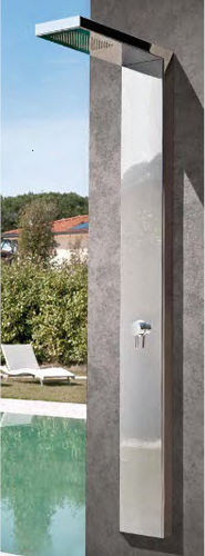 Doccia da giardino per piscina - IN&OUT SHOWER: P22.M - Fontealta - in acciaio inossidabile