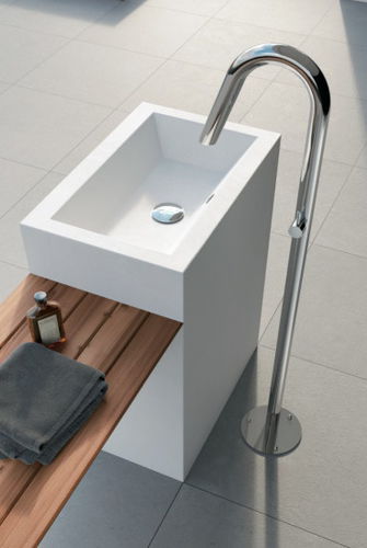 Miscelatore per lavandino - TWIGGY BASIN: CS40L - Fontealta - a pavimento / in acciaio inossidabile / da esterno