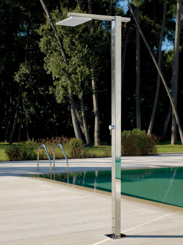 Doccia da giardino per piscina - SQUARE SHOWER: Q86.M - Fontealta - in acciaio inossidabile