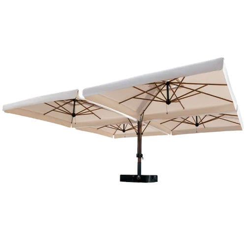 Ombrellone quadrato - Wood poker - Scolaro - laterale / telescopico / in tessuto acrilico
