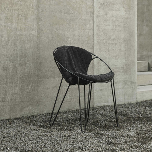 Sedia da pranzo contemporanea - WIRE - Ghekiere Industries - da esterno / da interno / in tessuto
