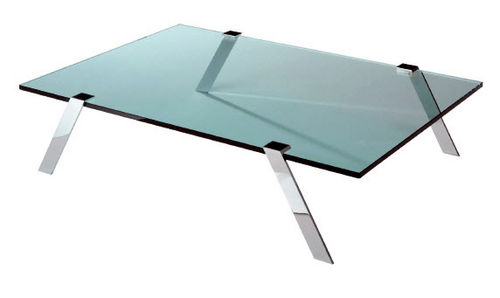 Tavolino basso contemporaneo - BALANCE - Lourens Fisher - in vetro / rettangolare / per uso residenziale