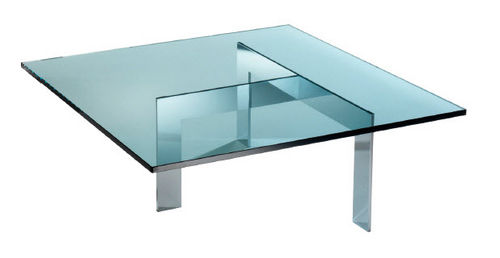 Tavolino basso contemporaneo - FRAME - Lourens Fisher - in vetro / quadrato / per uso residenziale