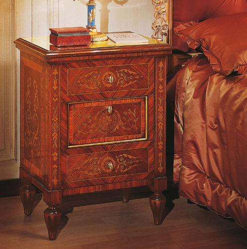 Comodino in stile - MAGGIOLINI - VIMERCATI MEDA LUXURY CLASSIC FURNITURE - in noce / in palissandro / con supporto in legno