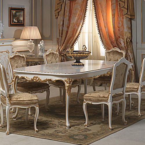 Tavolo da pranzo in stile Luigi XV - VENICE - VIMERCATI MEDA LUXURY CLASSIC FURNITURE - in legno / con supporto in legno / per uso residenziale