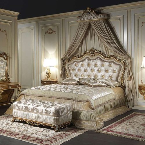 Letto a baldacchino - art. 2013 - VIMERCATI MEDA LUXURY CLASSIC FURNITURE - matrimoniale / in stile barocco / imbottito