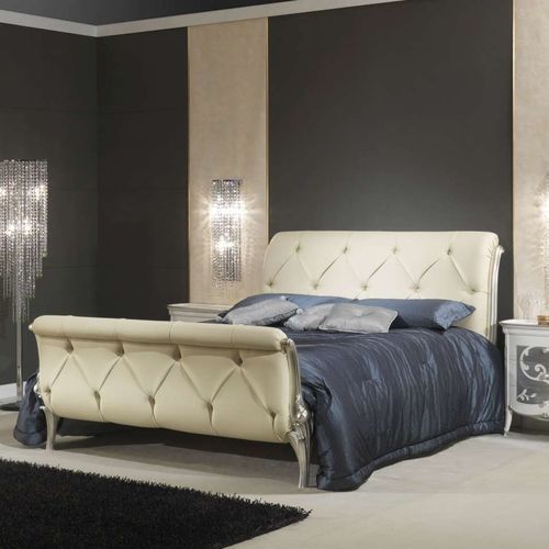 Letto matrimoniale - Art Decò - VIMERCATI MEDA LUXURY CLASSIC FURNITURE - in stile / imbottito / con testiera imbottita