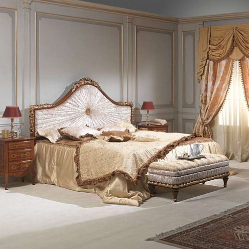 Letto matrimoniale - LOUVRE  - VIMERCATI MEDA LUXURY CLASSIC FURNITURE - in stile / imbottito / con testiera imbottita