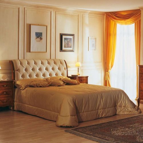 Letto matrimoniale - French Nineteenth Century - VIMERCATI MEDA LUXURY CLASSIC FURNITURE - in stile / imbottito / con testiera imbottita