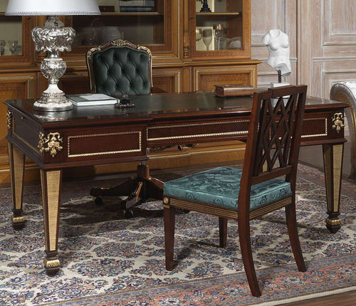 Scrivania da terra - Ermitage - VIMERCATI MEDA LUXURY CLASSIC FURNITURE - in stile / in mogano / dritta