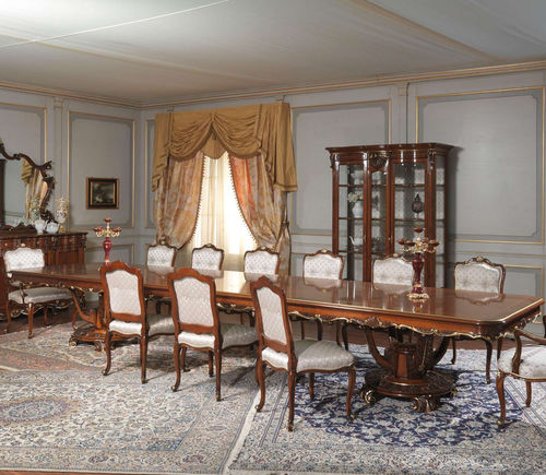 Tavolo da pranzo in stile Luigi XV - art. 951/3 - VIMERCATI MEDA LUXURY CLASSIC FURNITURE - in legno / con supporto in legno / rettangolare