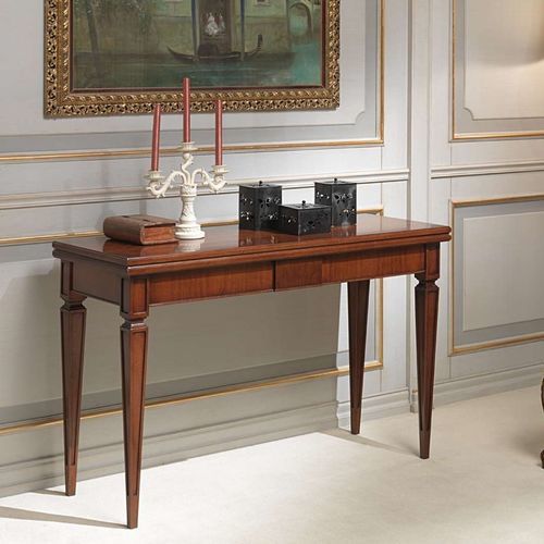 Consolle in stile - art. 955/Q - VIMERCATI MEDA LUXURY CLASSIC FURNITURE - in noce / con supporto in noce / rettangolare