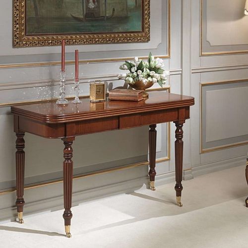 Consolle in stile - art. 955/T - VIMERCATI MEDA LUXURY CLASSIC FURNITURE - in noce / con supporto in noce / rettangolare