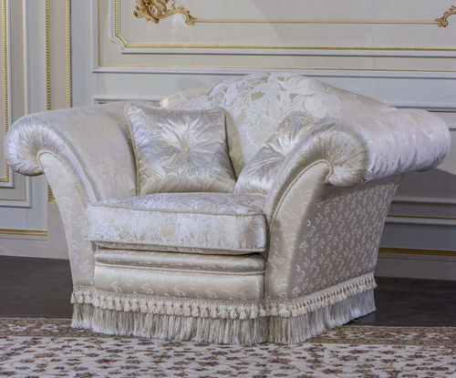 Poltrona in stile - Vanity - VIMERCATI MEDA LUXURY CLASSIC FURNITURE - in tessuto / per cuscini / bianca