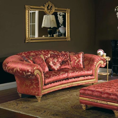 Divano in stile - PALACE - VIMERCATI MEDA LUXURY CLASSIC FURNITURE - in tessuto / con braccioli / per cuscini