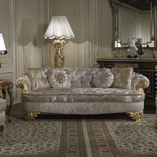 Divano in stile - Paris - VIMERCATI MEDA LUXURY CLASSIC FURNITURE - da sala / in tessuto / con braccioli