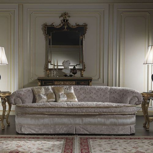 Divano in stile - London - VIMERCATI MEDA LUXURY CLASSIC FURNITURE - da sala / in tessuto / con braccioli