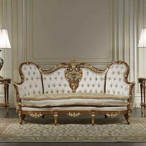 Divano in stile - 800 - VIMERCATI MEDA LUXURY CLASSIC FURNITURE - da sala / in tessuto / con braccioli