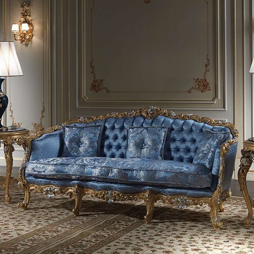 Divano in stile - Eighteenth Century - VIMERCATI MEDA LUXURY CLASSIC FURNITURE - da sala / in tessuto / con braccioli