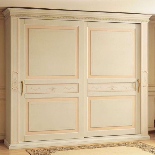 Armadio in stile - CANOVA - VIMERCATI MEDA LUXURY CLASSIC FURNITURE - in legno / a porte scorrevoli / beige