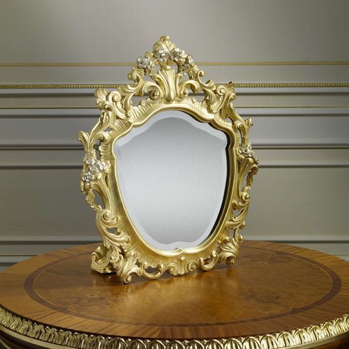 Specchio da appoggio - VIMERCATI MEDA LUXURY CLASSIC FURNITURE - in stile / in legno dorato a foglia oro / dorato