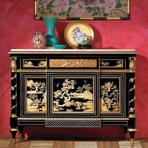 Credenza in stile Luigi XV - CHINA - VIMERCATI MEDA LUXURY CLASSIC FURNITURE - in legno / in marmo / con cassetti