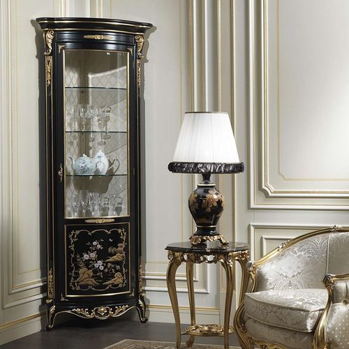 Vetrina in stile - art. 951/5 - VIMERCATI MEDA LUXURY CLASSIC FURNITURE - in vetro / in legno laccato / a vista
