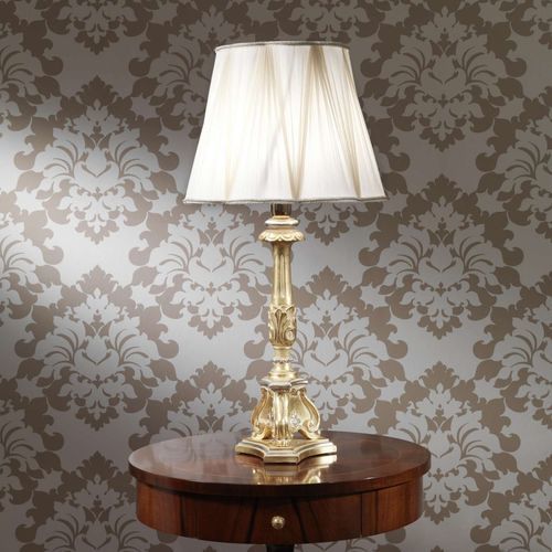 Lampada da tavolo - art. 2001/1/LAM - VIMERCATI MEDA LUXURY CLASSIC FURNITURE - foglia d'oro / in stile Luigi XVI / senza fili