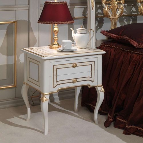 Comodino in stile francese - french 18th century - VIMERCATI MEDA LUXURY CLASSIC FURNITURE - in legno / con supporto in legno / rettangolare