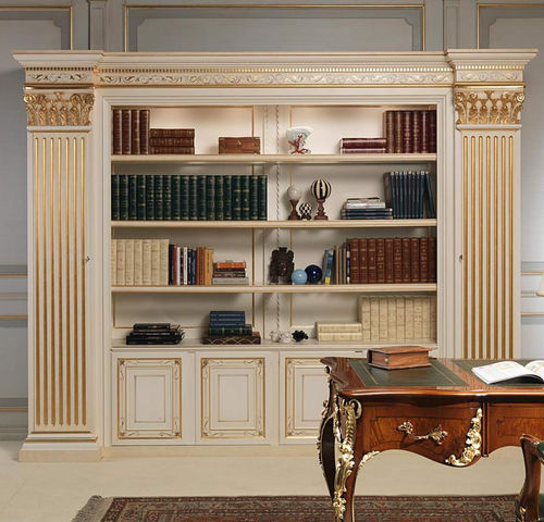 Libreria alta - VIMERCATI MEDA LUXURY CLASSIC FURNITURE - in stile / in legno / con contenitore