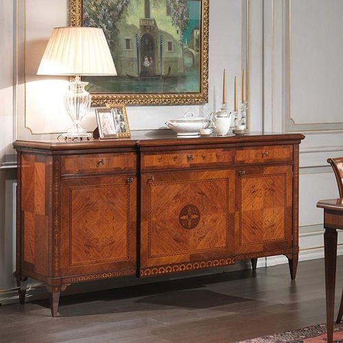 Credenza in stile - Maggiolini - VIMERCATI MEDA LUXURY CLASSIC FURNITURE - in noce / con cassetti / con ante battenti