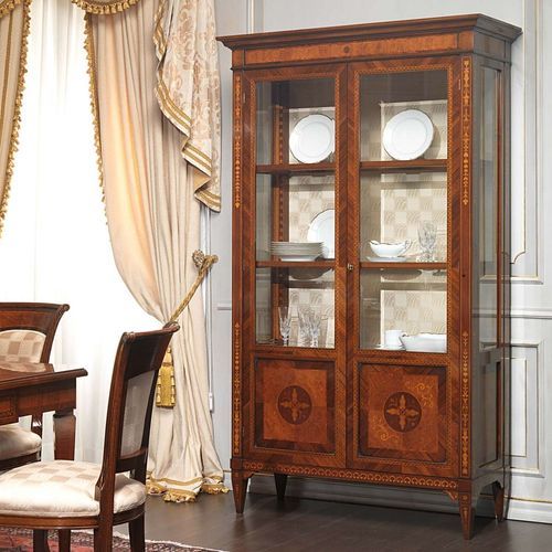 Credenza con alzata in stile - Maggiolini  - VIMERCATI MEDA LUXURY CLASSIC FURNITURE - in noce