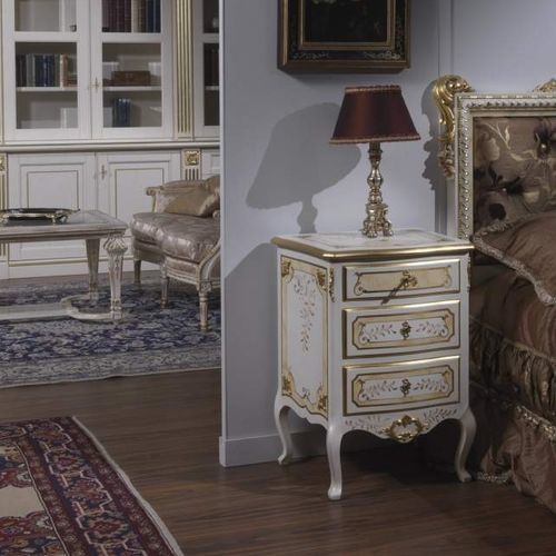 Comodino in stile - art. 2009 - VIMERCATI MEDA LUXURY CLASSIC FURNITURE - in legno / con supporto in legno / rettangolare