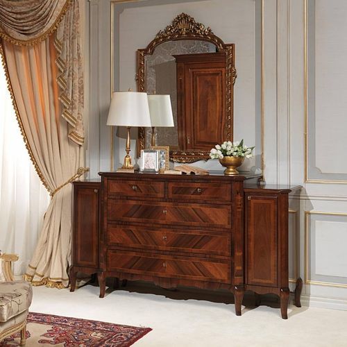 Cassettone in stile - FRENCH 19TH CENTURY - VIMERCATI MEDA LUXURY CLASSIC FURNITURE - in noce / con cassetti / con specchio