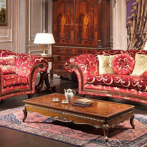 Tavolino basso in stile - PALACE - VIMERCATI MEDA LUXURY CLASSIC FURNITURE - in legno / con supporto in legno / rettangolare