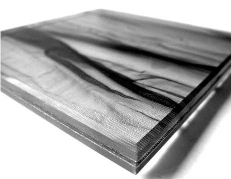 Pannello in vetro laminato - Maxlen - decorato / traslucido / per interni