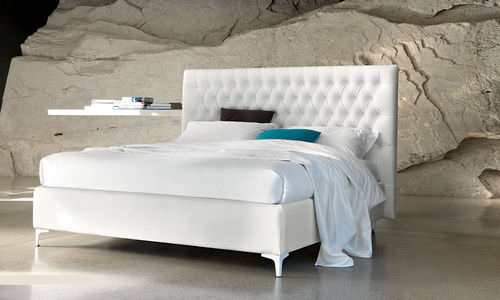 Letto matrimoniale - DIZZY HIGH - noctis - contemporaneo / imbottito / in pelle