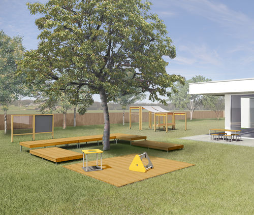 Struttura ludica per parco giochi - OUTDOOR PLATFORMS - gonzagarredi - per asilo nido / modulare