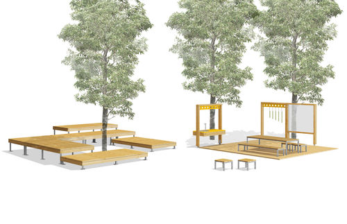 Struttura ludica per parco giochi - OUTDOOR FRAMES - gonzagarredi - per asilo nido / in legno / modulare