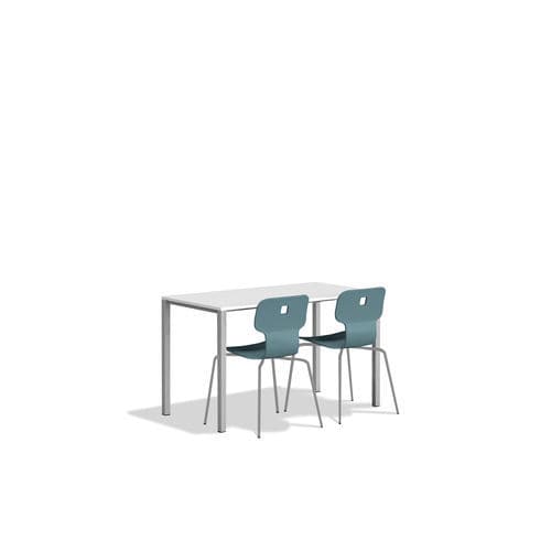 Tavolo per corsi di formazione design minimalista - FILO - gonzagarredi - in melaminico / con supporto in metallo / rettangolare